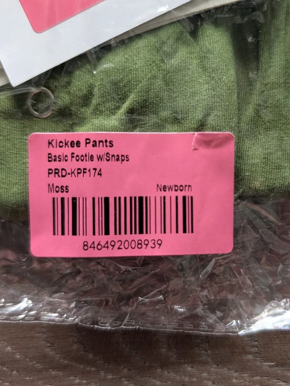 NWT Kickee Pants Basic Footie with Snaps in Moss Size Newborn